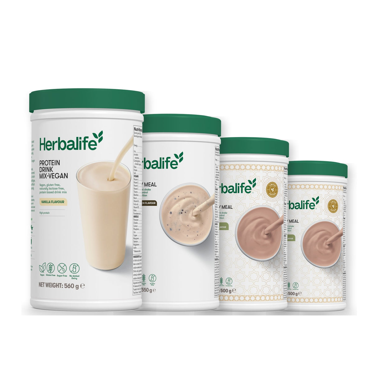 Protein Drink Mix + x3 F1 Shakes - COOKIE CRUNCH + 2 Flavours of Your Choice with Vegan Protein Drink Mix - Dubai Style Chocolate / Dubai Style Chocolate