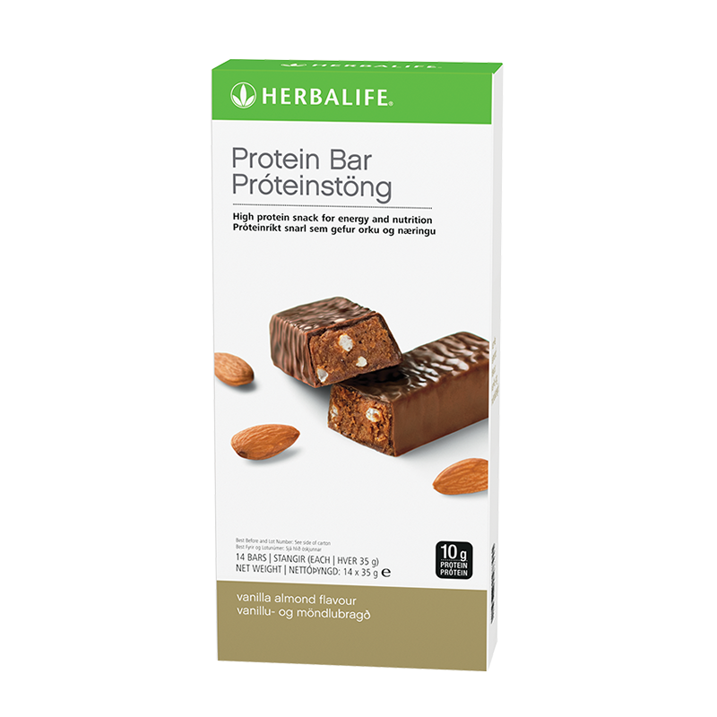 Herbalife Vanilla Almond protein bar - low fat lean snack for weight management and energy