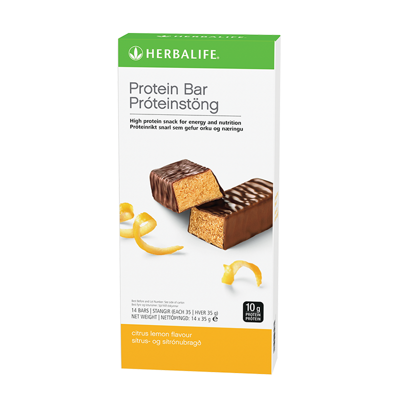 Herbalife Citrus Lemon protein bar - low calorie high protein snack for weight loss and appetite control
