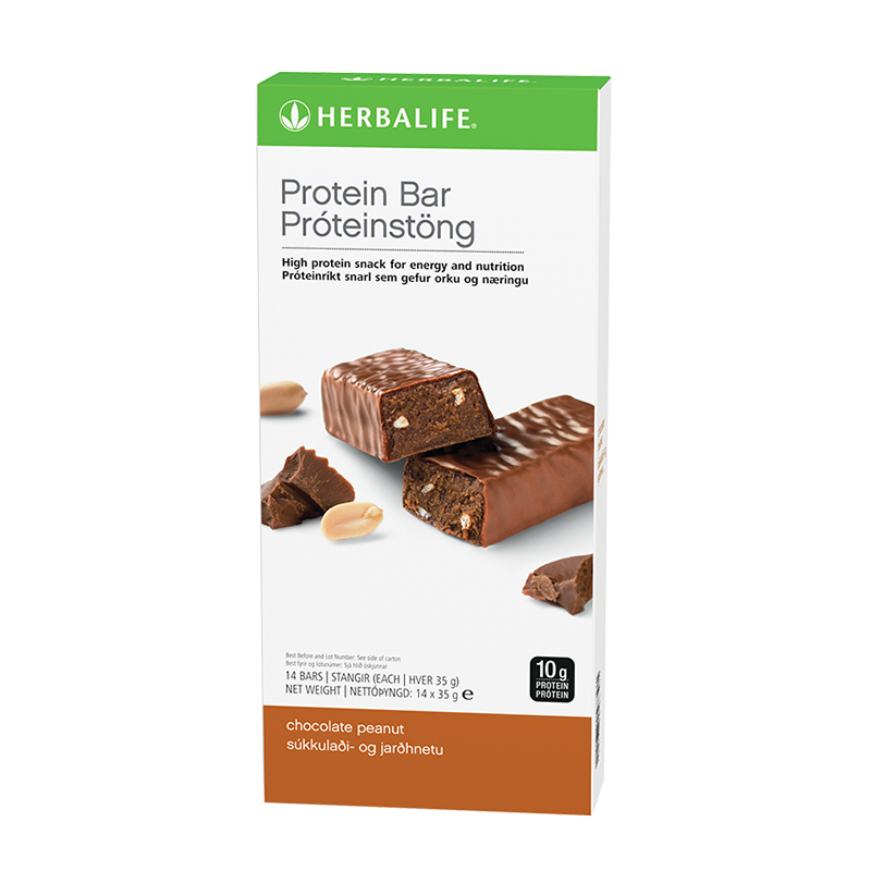 Herbalife Chocolate Peanut protein bar - easy high-protein snack for busy days