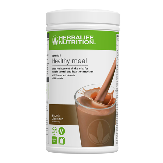 Chocolate Peanut Butter Power Shake Recipe - High Protein Herbalife Breakfast guide with purple comparison cards, useful tables, FAQ dropdowns and Lose Weight Feel Great shop links.