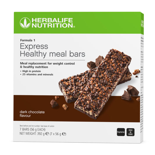 Formula 1 Express Healthy Meal Bars Dark Chocolate 7 bars per box - Herbalife UK | Lose Weight Feel Great
