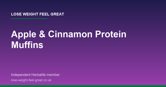 Lose Weight Feel Great article card: Apple & Cinnamon Protein Muffins