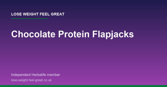 Lose Weight Feel Great article card: Chocolate Protein Flapjacks