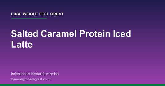 Lose Weight Feel Great article card: Salted Caramel Protein Iced Latte