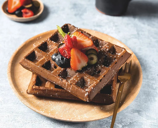 Herbalife Belgian Power Waffles recipe UK — high protein chocolate waffles with Herbalife24 Rebuild Strength — Lose Weight Feel Great