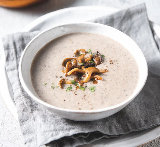 Herbalife Creamy Mushroom Soup recipe UK — made with Formula 3 Personalised Protein Powder — Lose Weight Feel Great