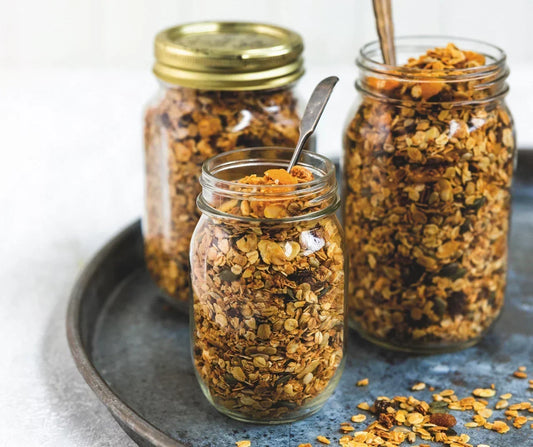 Herbalife Crunchy Nutty Muesli recipe UK — high protein breakfast with Formula 1 Vanilla Cream and Beta heart — Lose Weight Feel Great