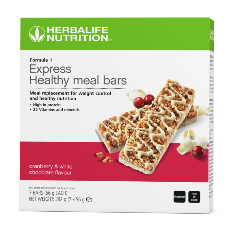 Formula 1 Express Healthy Meal Bars Cranberry & White Chocolate 7 bars per box - Lose Weight Feel Great