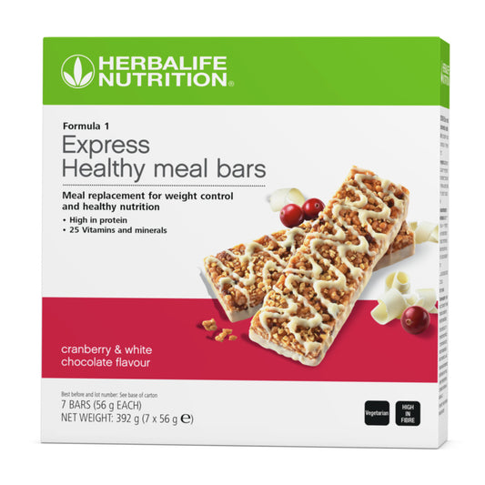 Formula 1 Express Healthy Meal Bars Cranberry & White Chocolate 7 bars per box - Lose Weight Feel Great