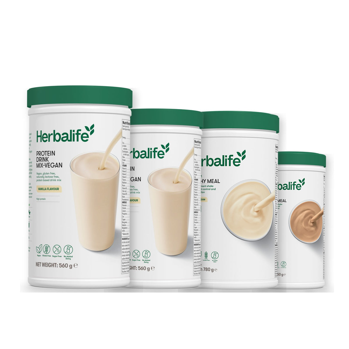 x2 Protein Drink Mix + x2 F1 Shake Mix Flavours of Your Choice with Vegan Protein Drink Mix - Vanilla (Large 780g) / Cafe Latte