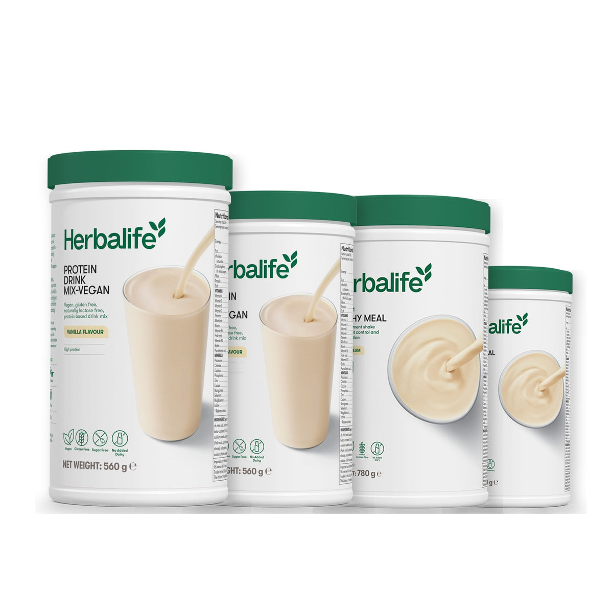 x2 Protein Drink Mix + x2 F1 Shake Mix Flavours of Your Choice with Vegan Protein Drink Mix - Vanilla (Large 780g) / Vanilla
