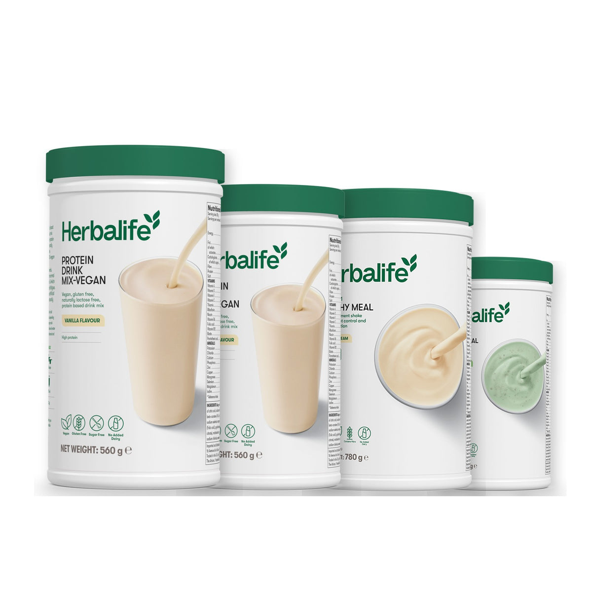 x2 Protein Drink Mix + x2 F1 Shake Mix Flavours of Your Choice with Vegan Protein Drink Mix - Vanilla (Large 780g) / Mint Chocolate