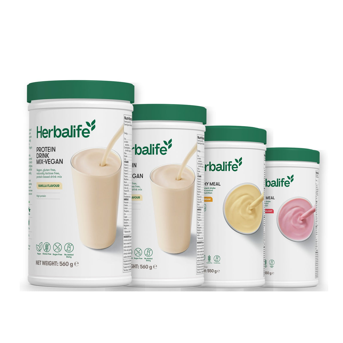 x2 Protein Drink Mix + x2 F1 Shake Mix Flavours of Your Choice with Vegan Protein Drink Mix - Banana Cream / Strawberry