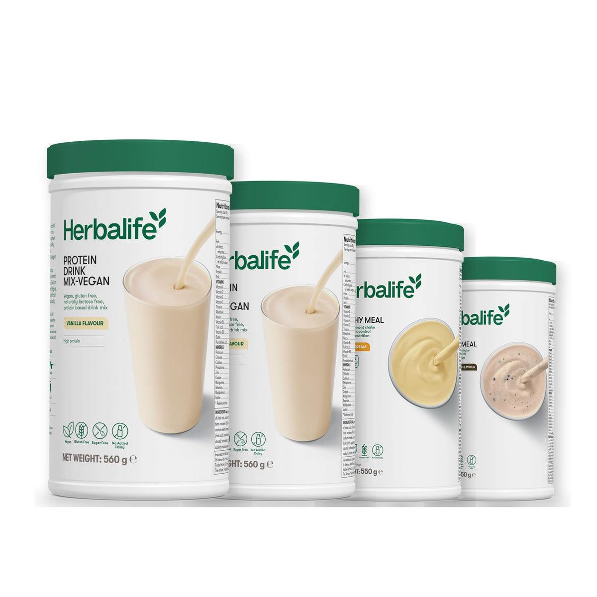 x2 Protein Drink Mix + x2 F1 Shake Mix Flavours of Your Choice with Vegan Protein Drink Mix - Banana Cream / Cookie Crunch