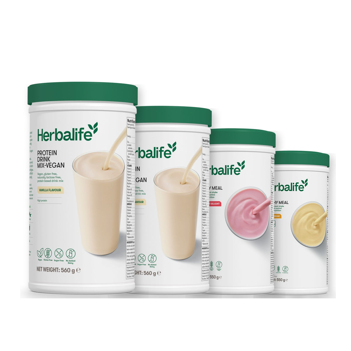x2 Protein Drink Mix + x2 F1 Shake Mix Flavours of Your Choice with Vegan Protein Drink Mix - Strawberry / Banana Cream