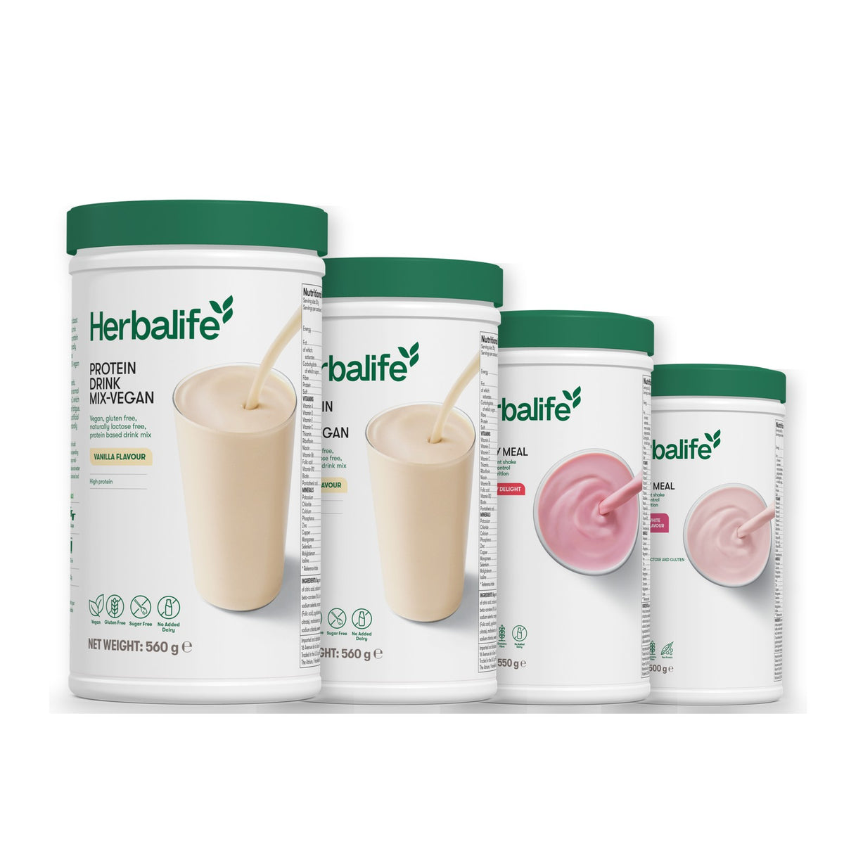 x2 Protein Drink Mix + x2 F1 Shake Mix Flavours of Your Choice with Vegan Protein Drink Mix - Strawberry / Free From Raspberry & White Chocolate