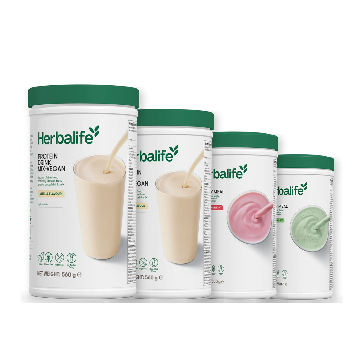 x2 Protein Drink Mix + x2 F1 Shake Mix Flavours of Your Choice with Vegan Protein Drink Mix - Strawberry / Mint Chocolate