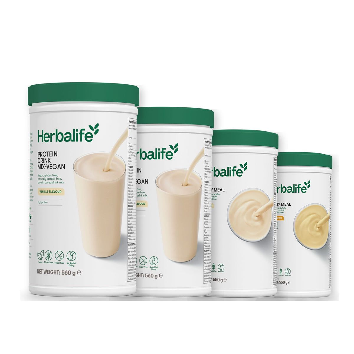 x2 Protein Drink Mix + x2 F1 Shake Mix Flavours of Your Choice with Vegan Protein Drink Mix - Vanilla / Banana Cream