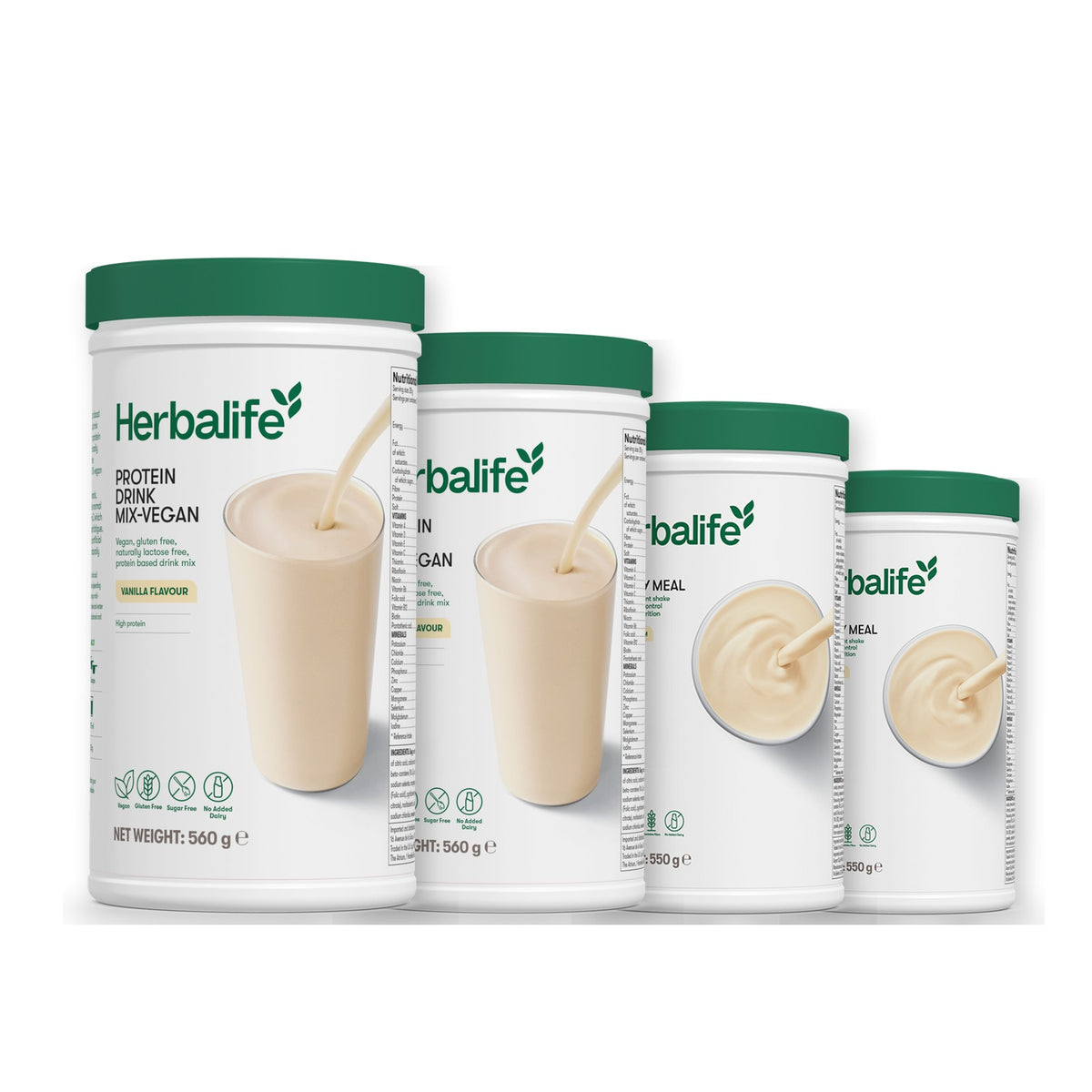 x2 Protein Drink Mix + x2 F1 Shake Mix Flavours of Your Choice with Vegan Protein Drink Mix - Vanilla / Vanilla