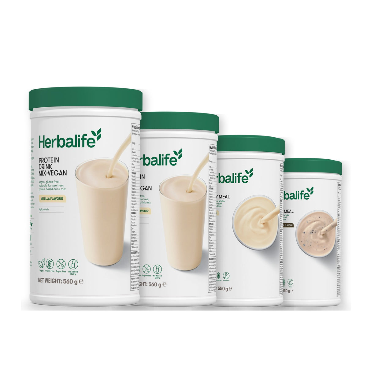 x2 Protein Drink Mix + x2 F1 Shake Mix Flavours of Your Choice with Vegan Protein Drink Mix - Vanilla / Cookie Crunch