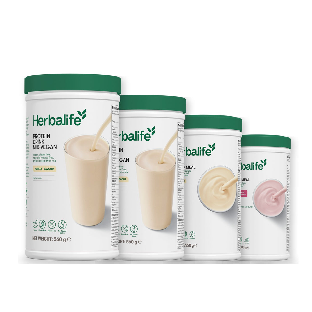x2 Protein Drink Mix + x2 F1 Shake Mix Flavours of Your Choice with Vegan Protein Drink Mix - Vanilla / Free From Raspberry & White Chocolate