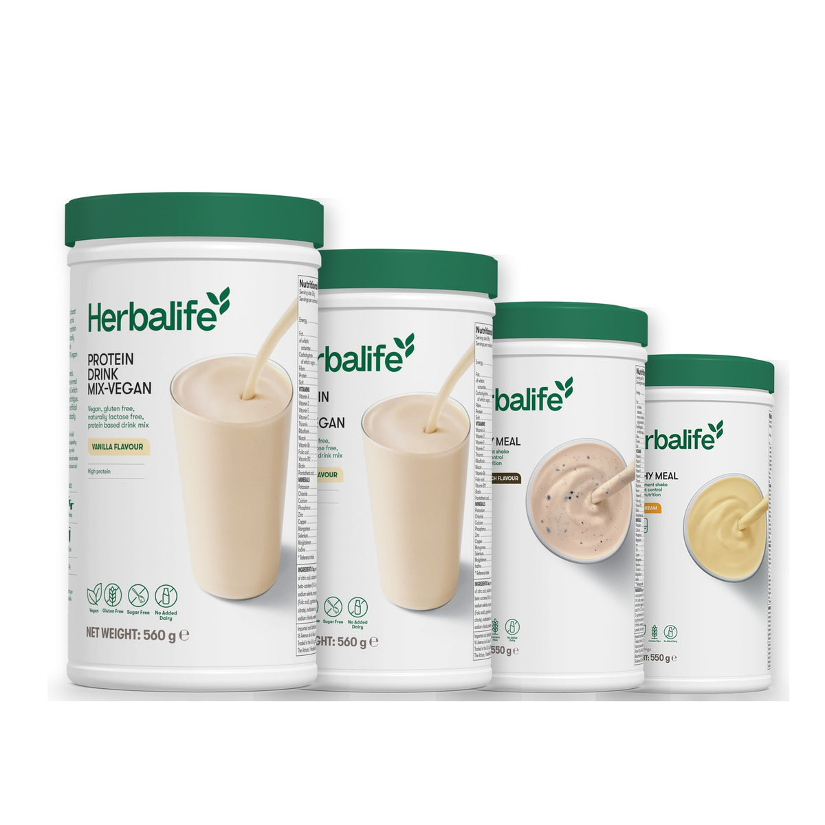 x2 Protein Drink Mix + x2 F1 Shake Mix Flavours of Your Choice with Vegan Protein Drink Mix - Cookie Crunch / Banana Cream