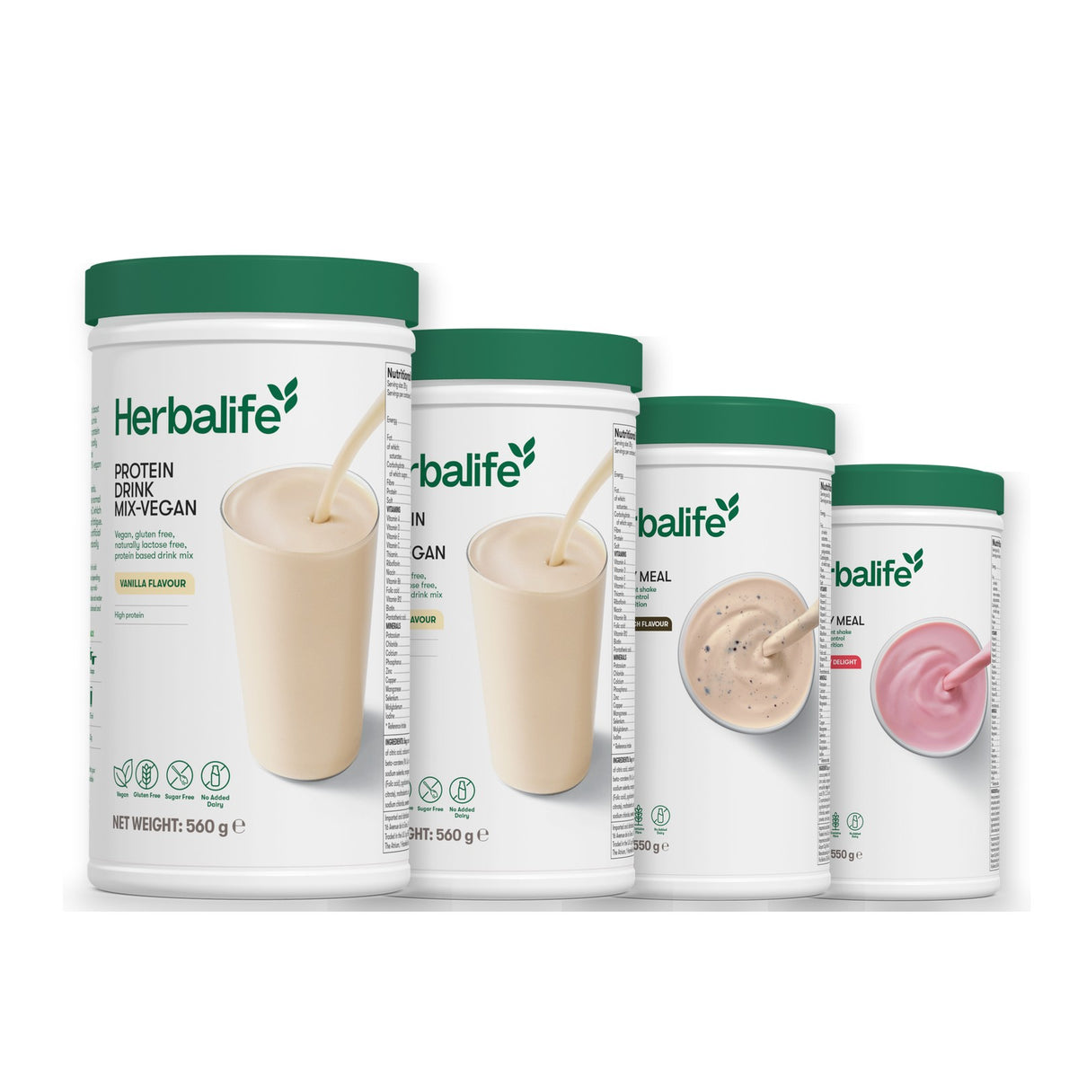 x2 Protein Drink Mix + x2 F1 Shake Mix Flavours of Your Choice with Vegan Protein Drink Mix - Cookie Crunch / Strawberry