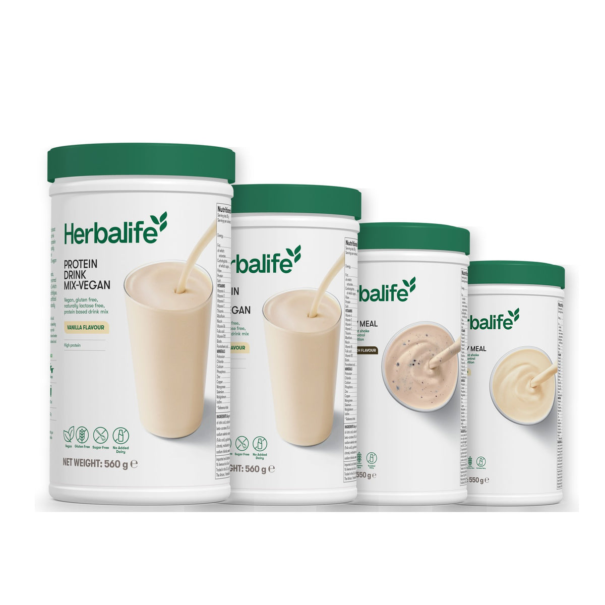 x2 Protein Drink Mix + x2 F1 Shake Mix Flavours of Your Choice with Vegan Protein Drink Mix - Cookie Crunch / Vanilla