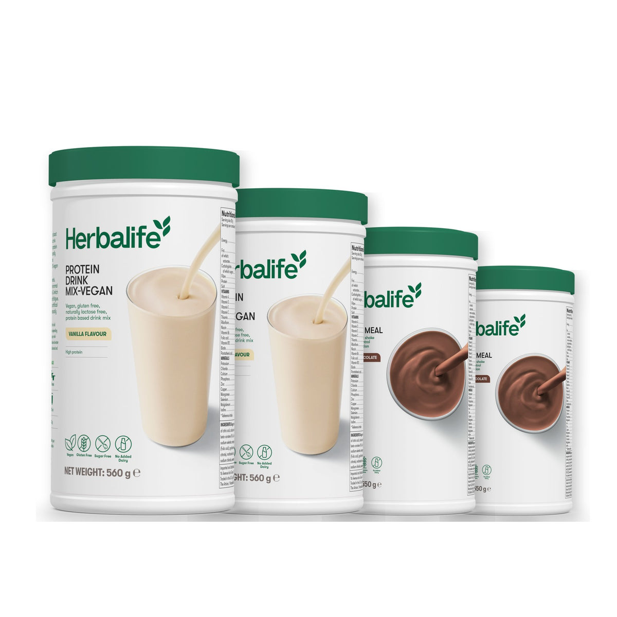 x2 Protein Drink Mix + x2 F1 Shake Mix Flavours of Your Choice with Vegan Protein Drink Mix - Chocolate / Chocolate