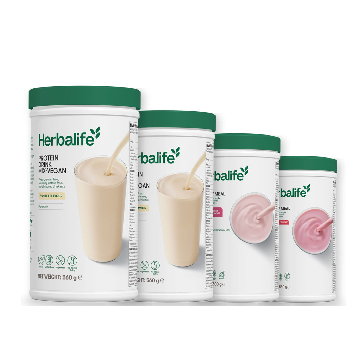 x2 Protein Drink Mix + x2 F1 Shake Mix Flavours of Your Choice with Vegan Protein Drink Mix - Free From Raspberry & White Chocolate / Strawberry
