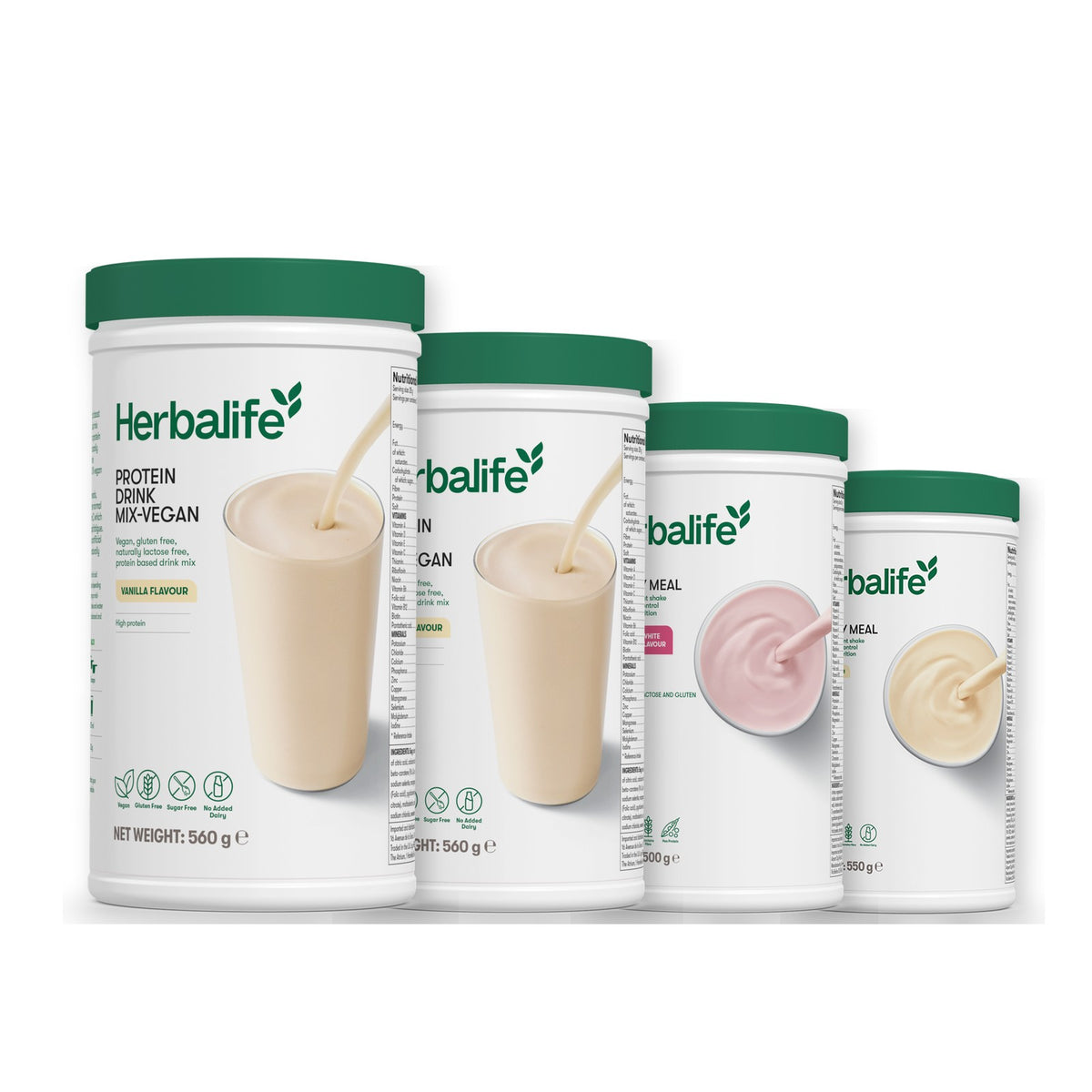 x2 Protein Drink Mix + x2 F1 Shake Mix Flavours of Your Choice with Vegan Protein Drink Mix - Free From Raspberry & White Chocolate / Vanilla