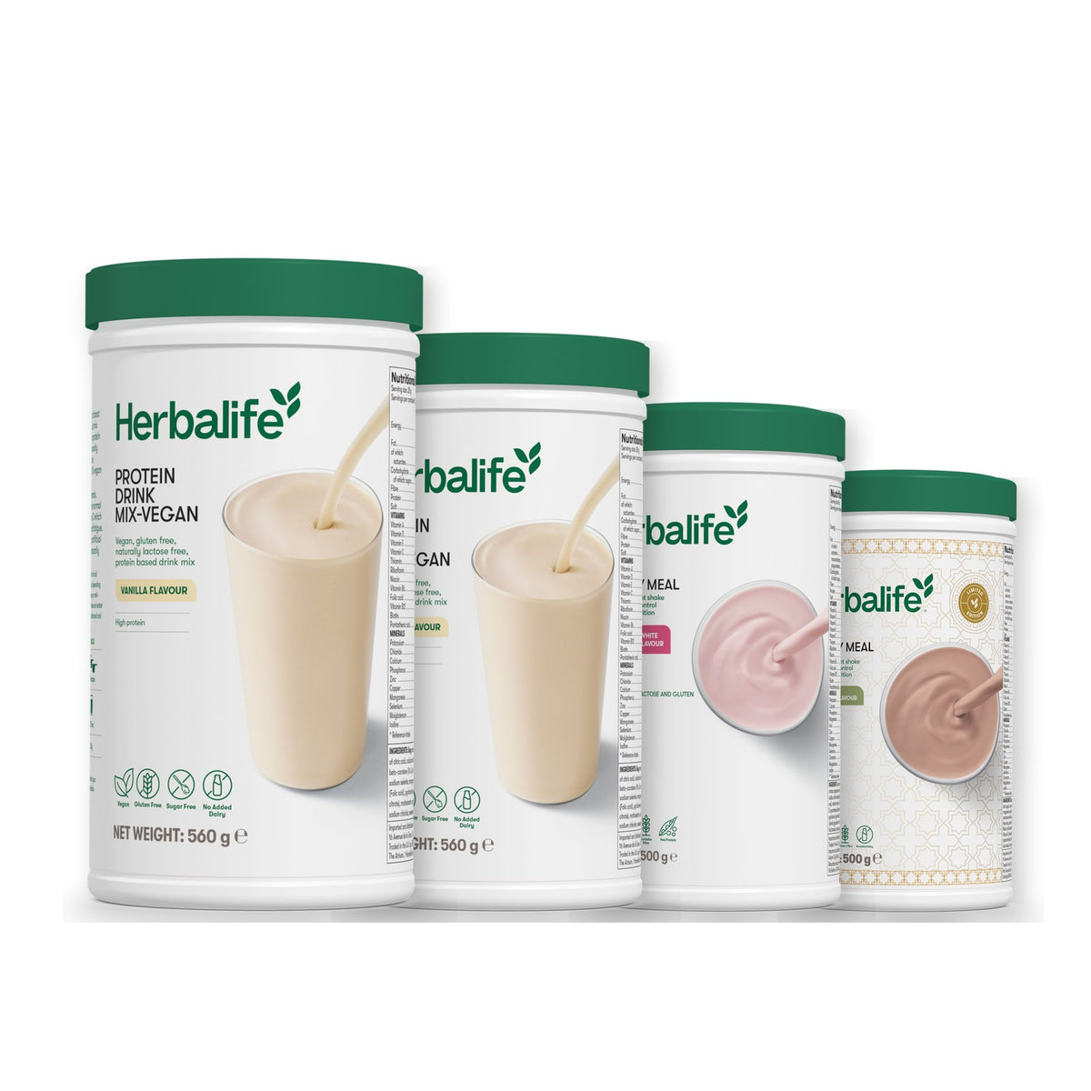 x2 Protein Drink Mix + x2 F1 Shake Mix Flavours of Your Choice with Vegan Protein Drink Mix - Free From Raspberry & White Chocolate / Dubai Style Chocolate
