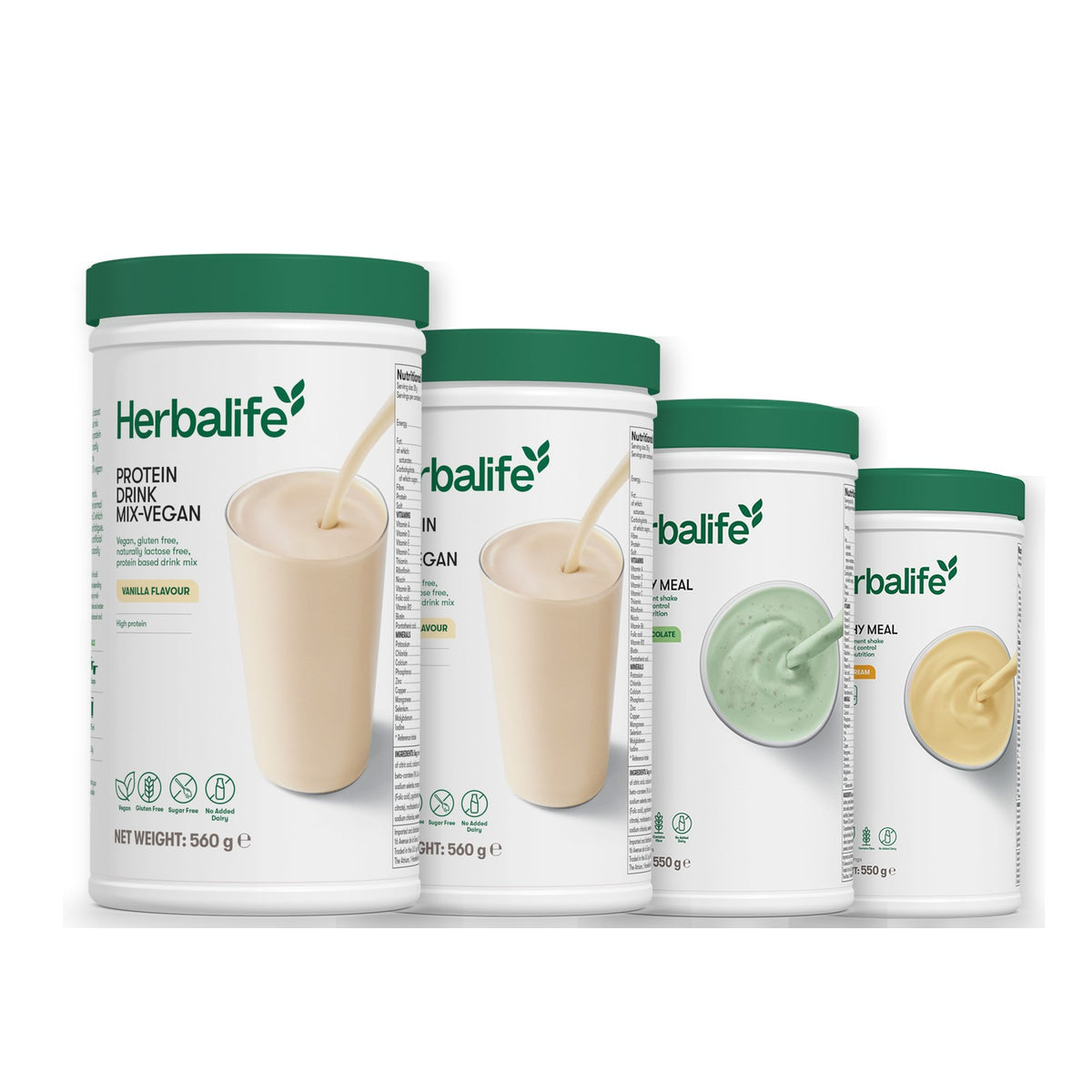 x2 Protein Drink Mix + x2 F1 Shake Mix Flavours of Your Choice with Vegan Protein Drink Mix - Mint Chocolate / Banana Cream