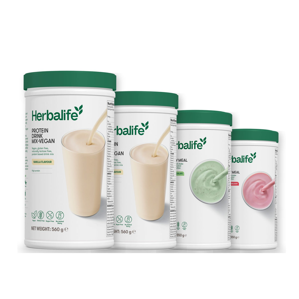 x2 Protein Drink Mix + x2 F1 Shake Mix Flavours of Your Choice with Vegan Protein Drink Mix - Mint Chocolate / Strawberry