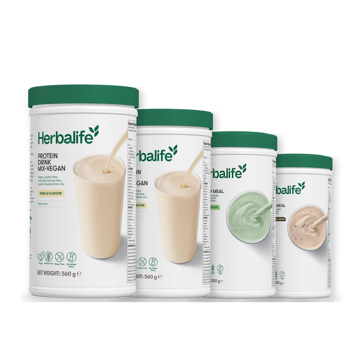 x2 Protein Drink Mix + x2 F1 Shake Mix Flavours of Your Choice with Vegan Protein Drink Mix - Mint Chocolate / Cookie Crunch
