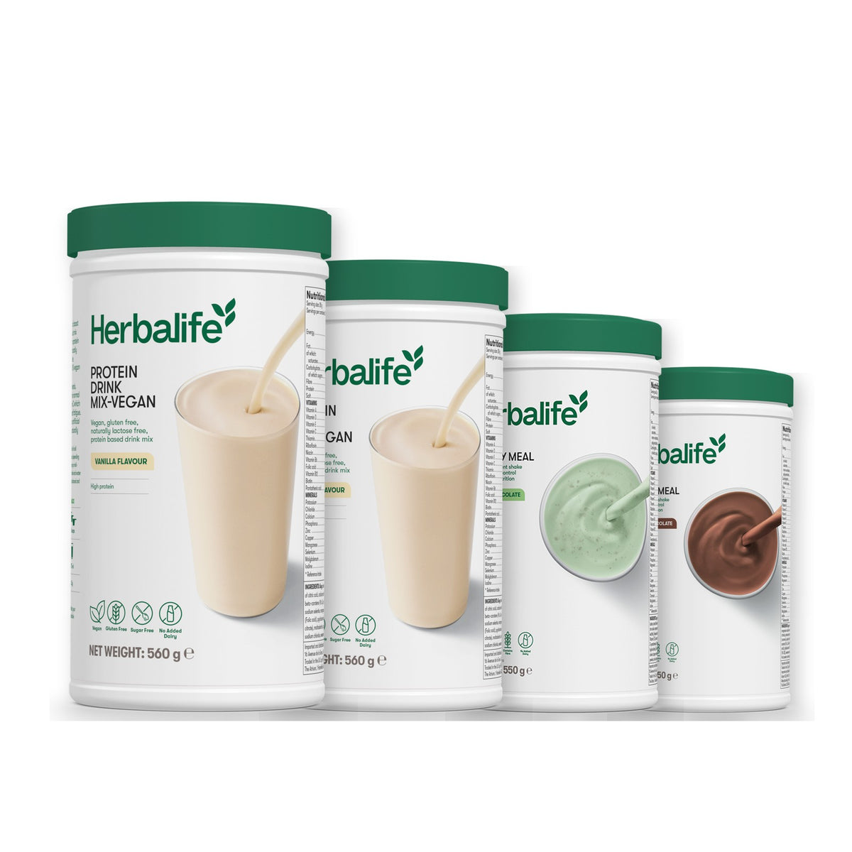 x2 Protein Drink Mix + x2 F1 Shake Mix Flavours of Your Choice with Vegan Protein Drink Mix - Mint Chocolate / Chocolate