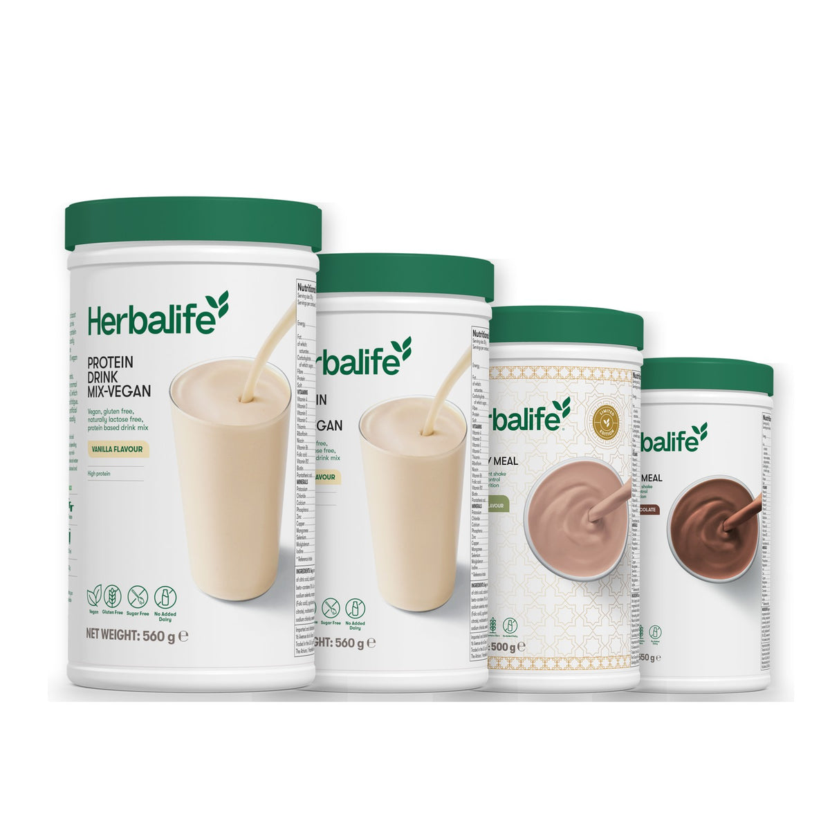 x2 Protein Drink Mix + x2 F1 Shake Mix Flavours of Your Choice with Vegan Protein Drink Mix - Dubai Style Chocolate / Chocolate