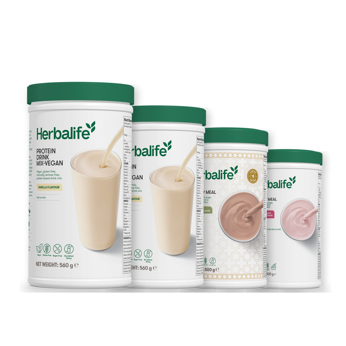 x2 Protein Drink Mix + x2 F1 Shake Mix Flavours of Your Choice with Vegan Protein Drink Mix - Dubai Style Chocolate / Free From Raspberry & White Chocolate