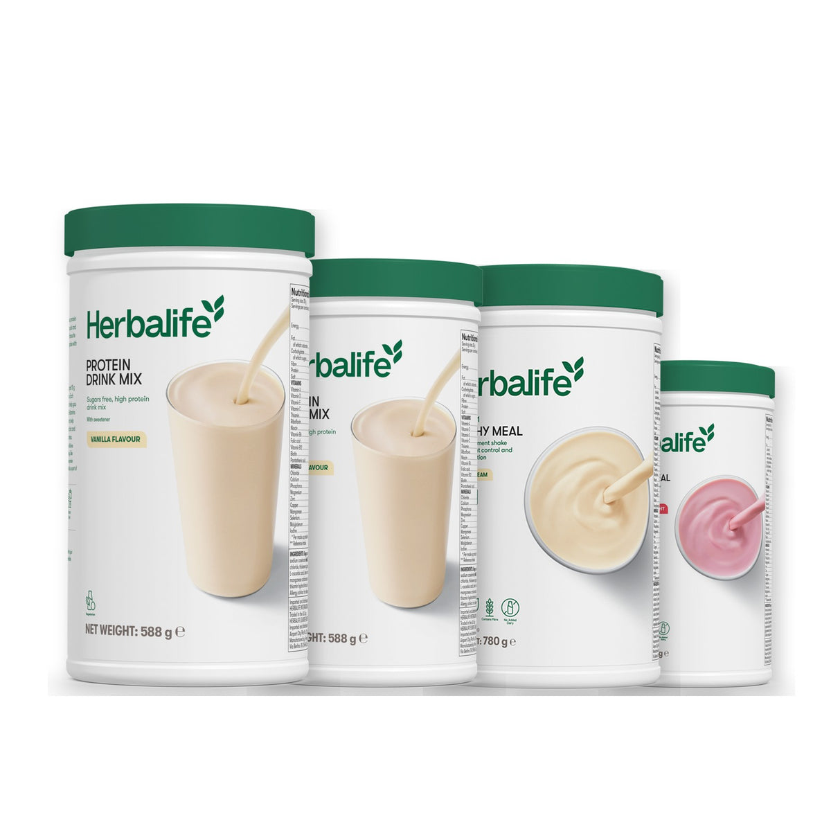 2 Protein Drink Mix with 2 Formula 1 flavours of your choice - Vanilla (Large 780g) / Strawberry