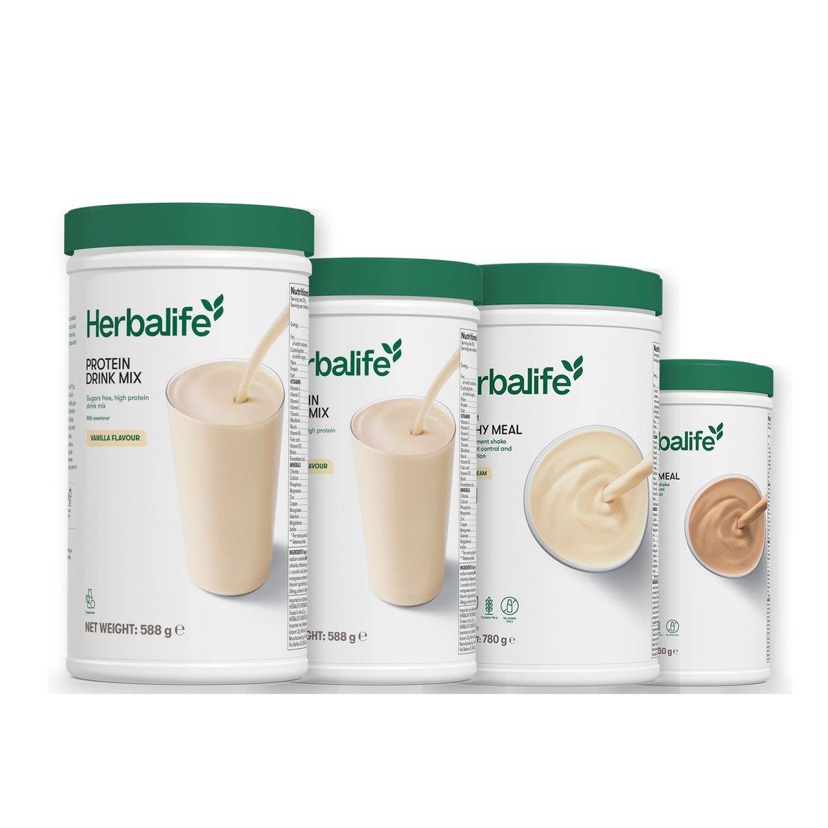 2 Protein Drink Mix with 2 Formula 1 flavours of your choice - Vanilla (Large 780g) / Cafe Latte