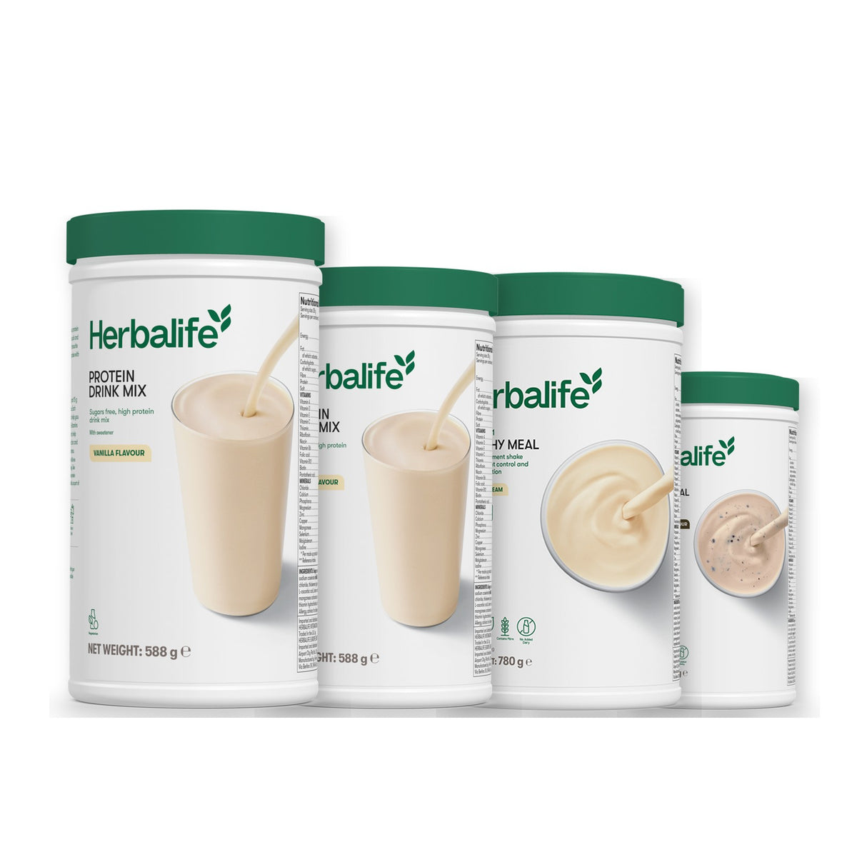 2 Protein Drink Mix with 2 Formula 1 flavours of your choice - Vanilla (Large 780g) / Cookie Crunch