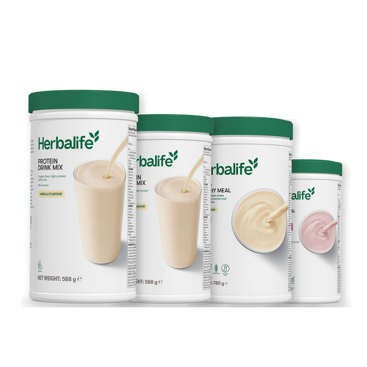 2 Protein Drink Mix with 2 Formula 1 flavours of your choice - Vanilla (Large 780g) / Free From Raspberry & White Chocolate