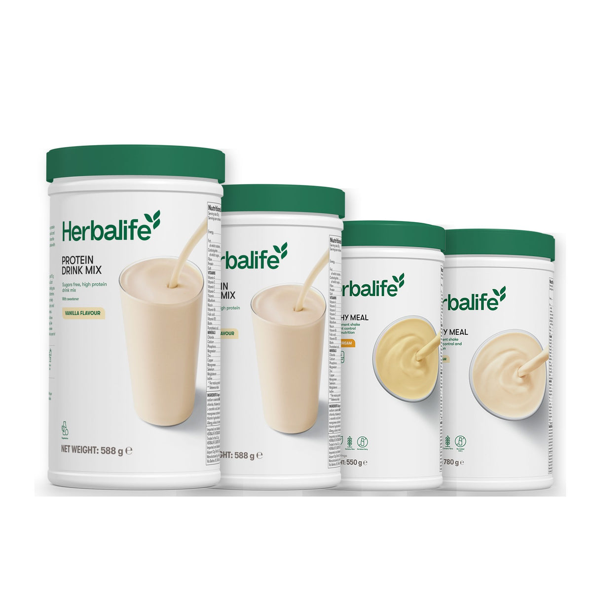 2 Protein Drink Mix with 2 Formula 1 flavours of your choice - Banana Cream / Vanilla (Large 780g)