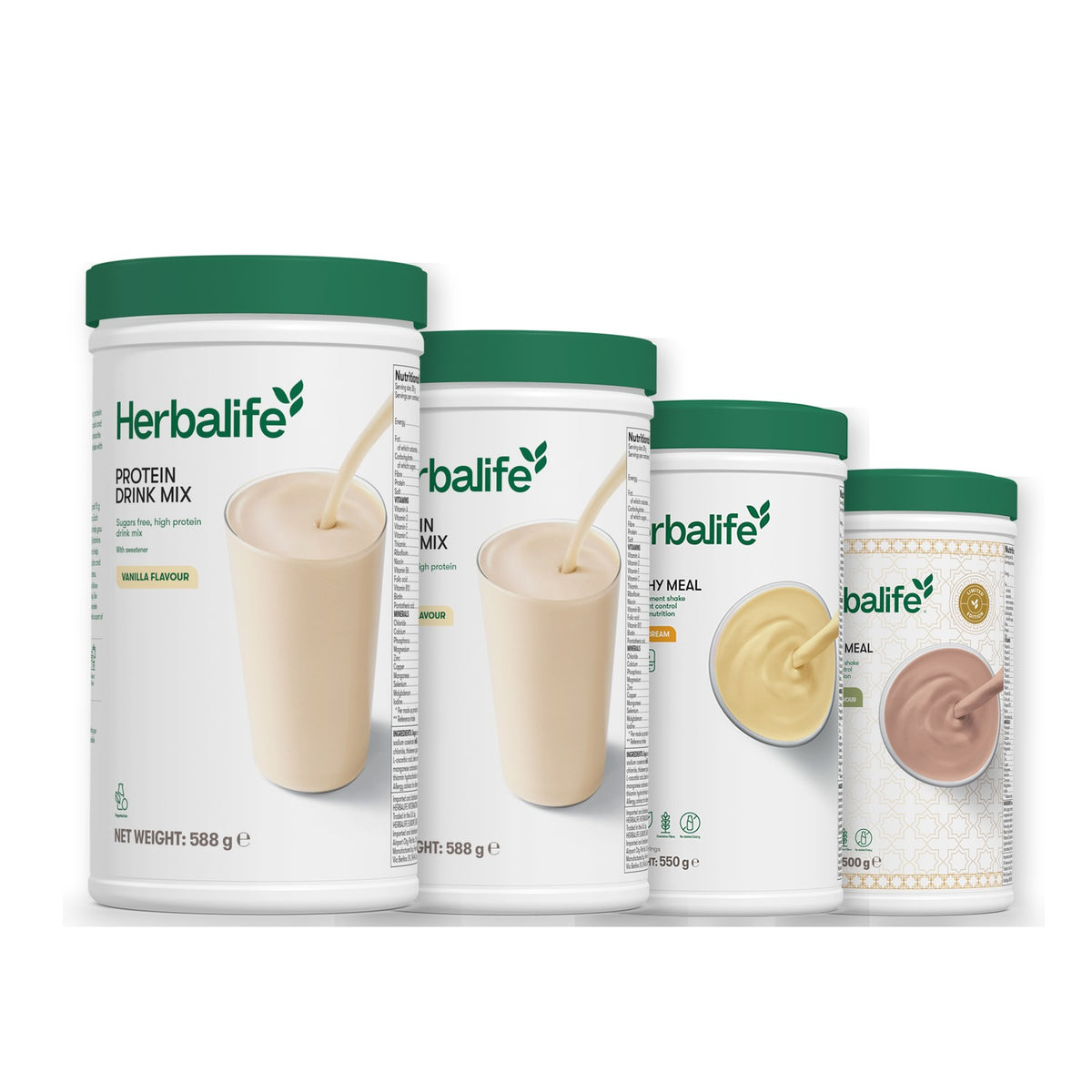2 Protein Drink Mix with 2 Formula 1 flavours of your choice - Banana Cream / Dubai Style Chocolate