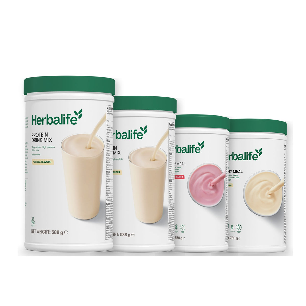 2 Protein Drink Mix with 2 Formula 1 flavours of your choice - Strawberry / Vanilla (Large 780g)