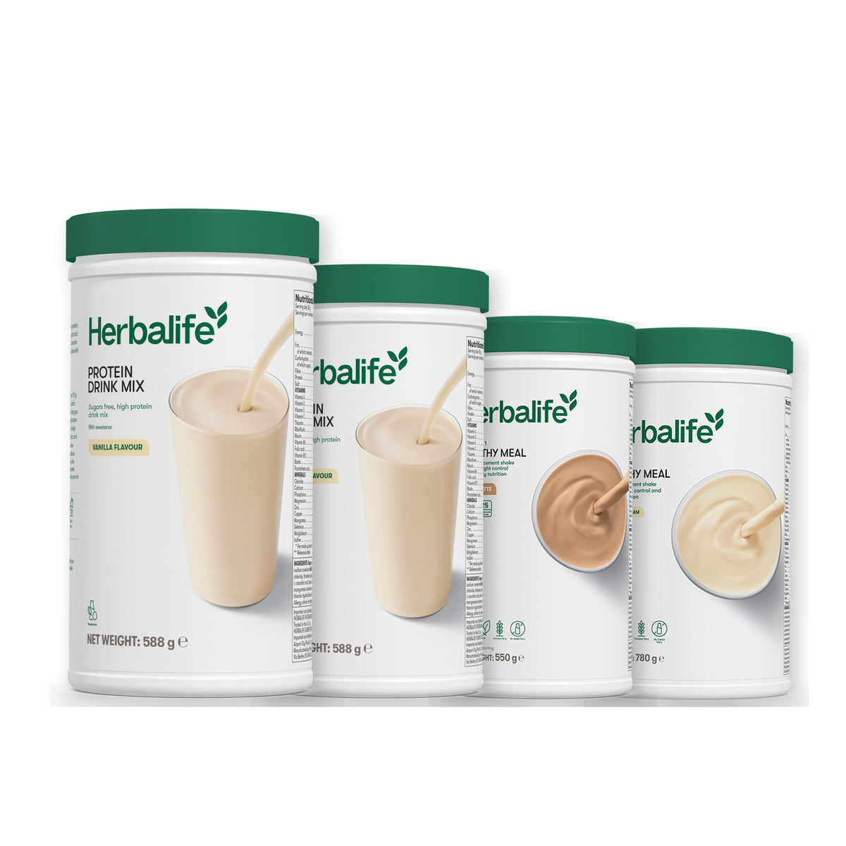 2 Protein Drink Mix with 2 Formula 1 flavours of your choice - Cafe Latte / Vanilla (Large 780g)
