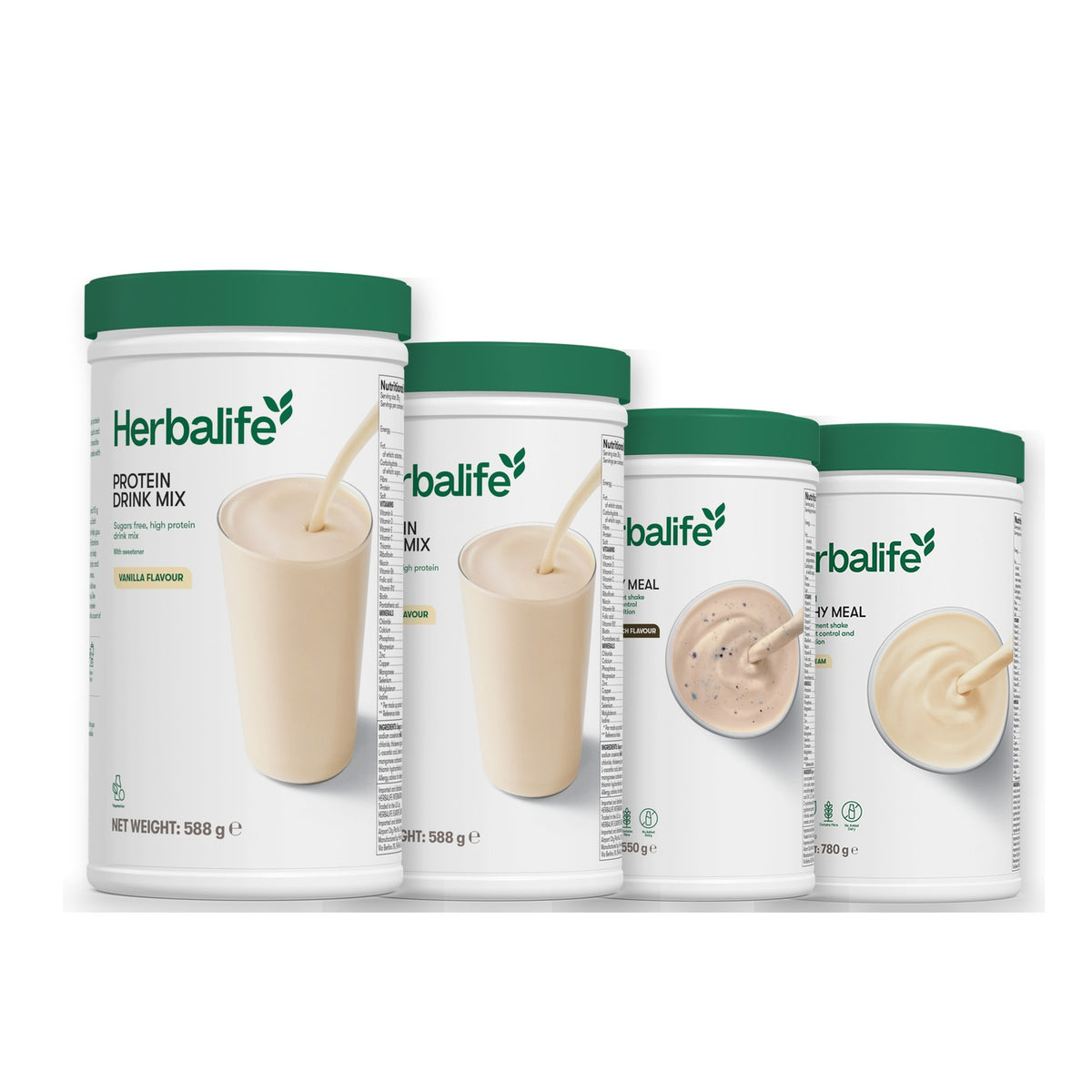 2 Protein Drink Mix with 2 Formula 1 flavours of your choice - Cookie Crunch / Vanilla (Large 780g)