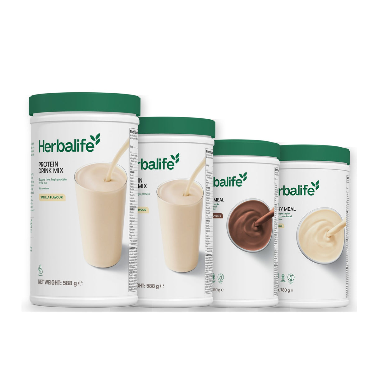 2 Protein Drink Mix with 2 Formula 1 flavours of your choice - Chocolate / Vanilla (Large 780g)