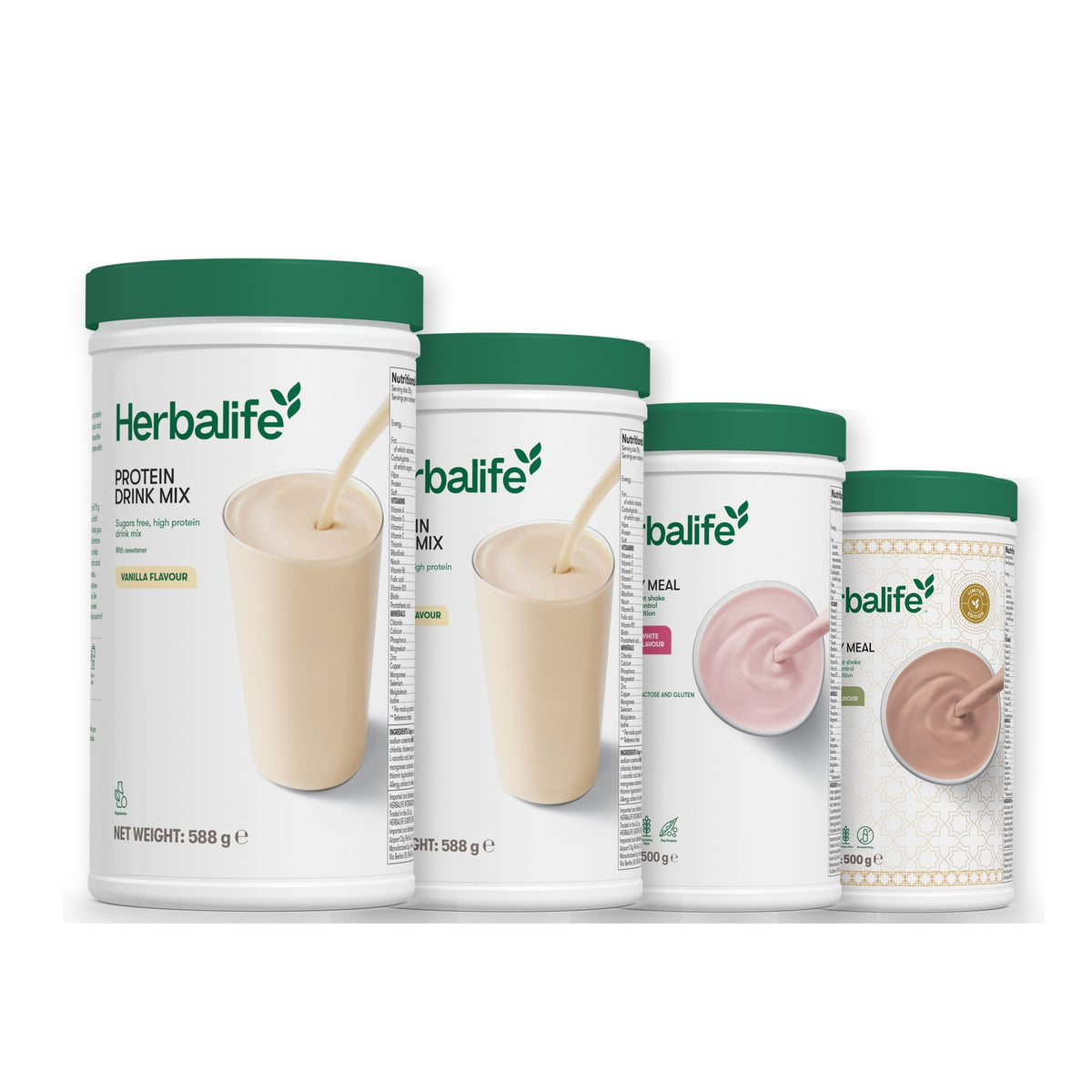 2 Protein Drink Mix with 2 Formula 1 flavours of your choice - Free From Raspberry & White Chocolate / Dubai Style Chocolate